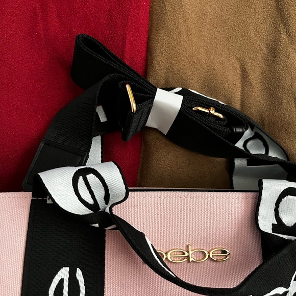 Bebe Pink and Black Tote Bag New W/Tags - Picture 6 of 10